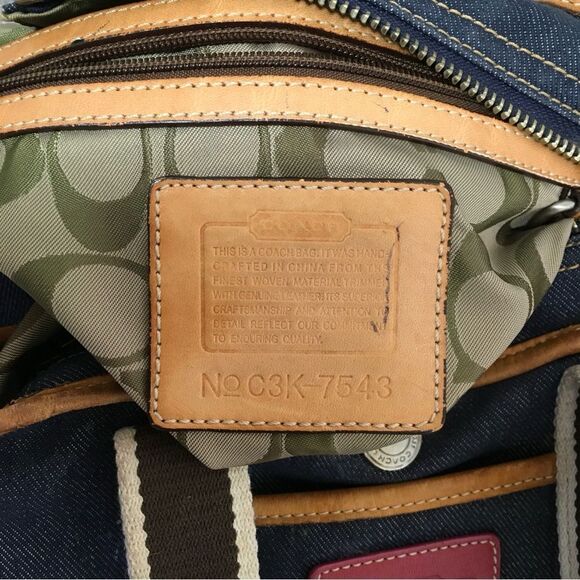 Coach Y2K Small Hampton Shoulder Denim Weekend Tote Bag # 7543 - Picture 10 of 16